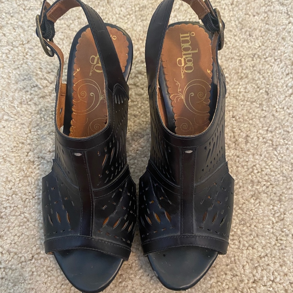 Indigo black dress sandal